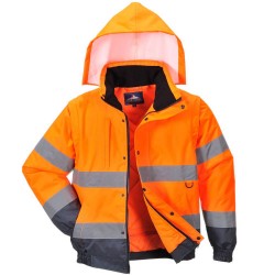 Extreme Cold Coat, Body Warmer Combo High Visibility Class 3, Rail Spec Jacket